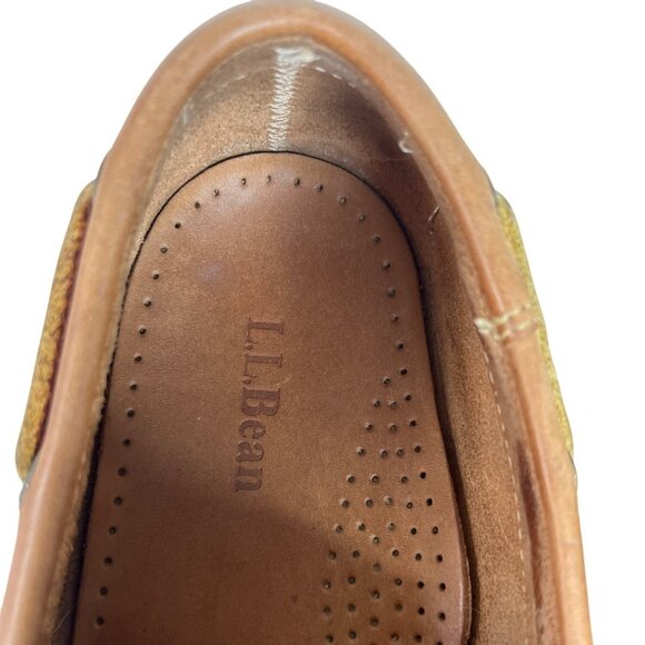 L.L. Bean Mens Loafers Shoes Brown Slip On Size 9 D - Picture 6 of 10